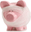Spargris med bandage